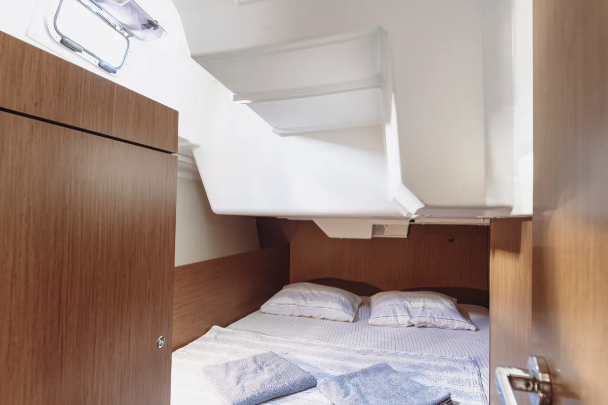 Cabin on Neo, a Beneteau Oceanis 38.1 sailboat at Marmaris, Turkey