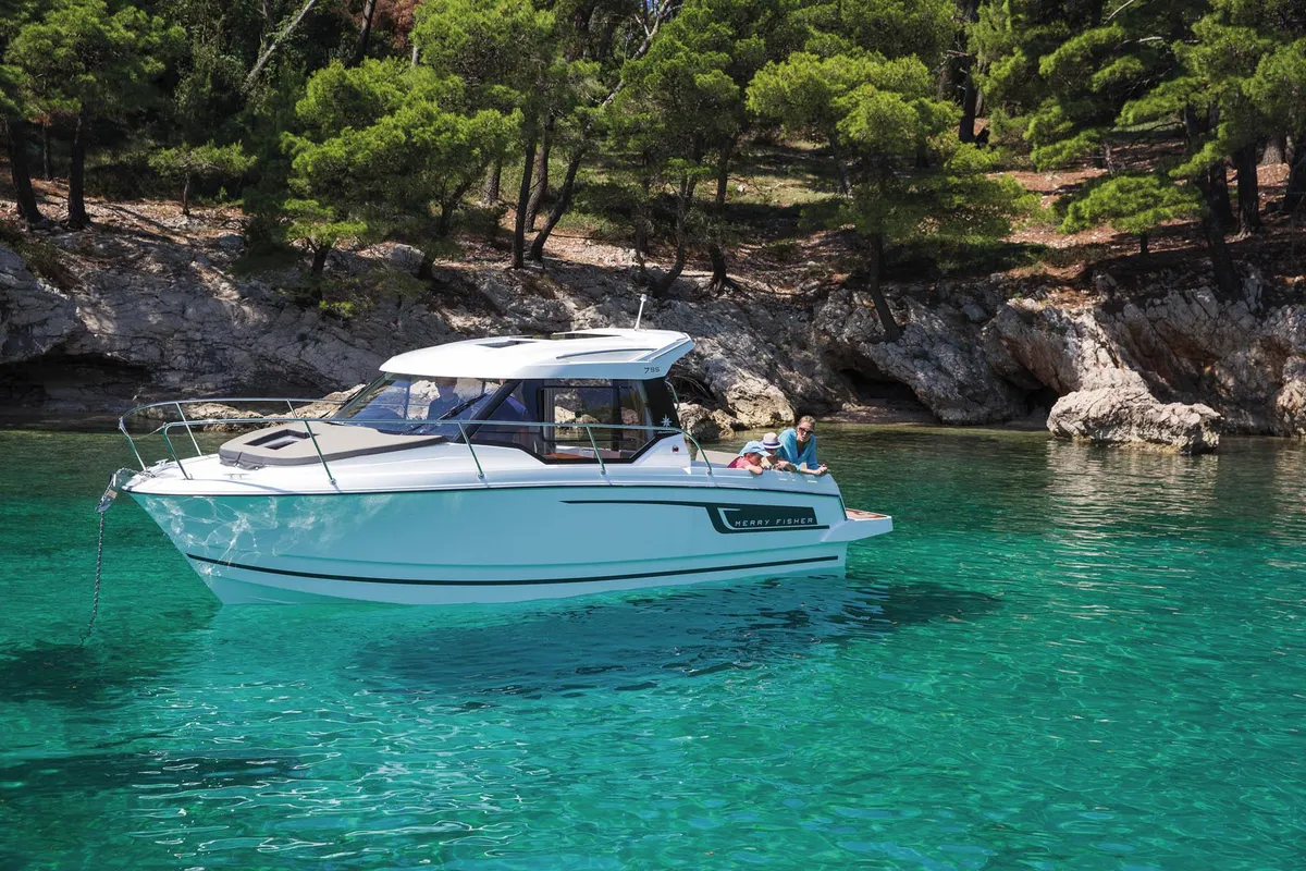 Mare, a Jeanneau Merry Fisher 795 Series 2 motorboat at Biograd na Moru, Croatia