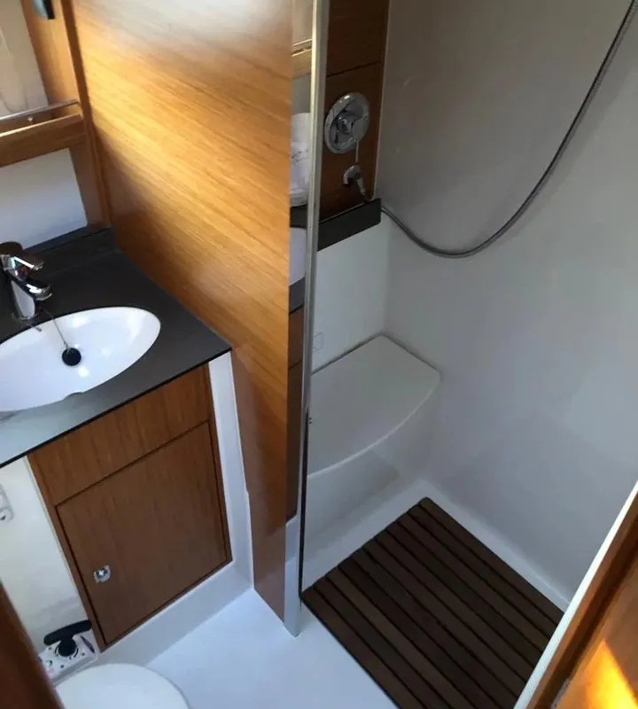 Girica, a Bavaria Sport 39 HT motorboat at Punat, Croatia