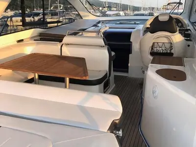 Girica, a Bavaria Sport 39 HT motorboat at Punat, Croatia