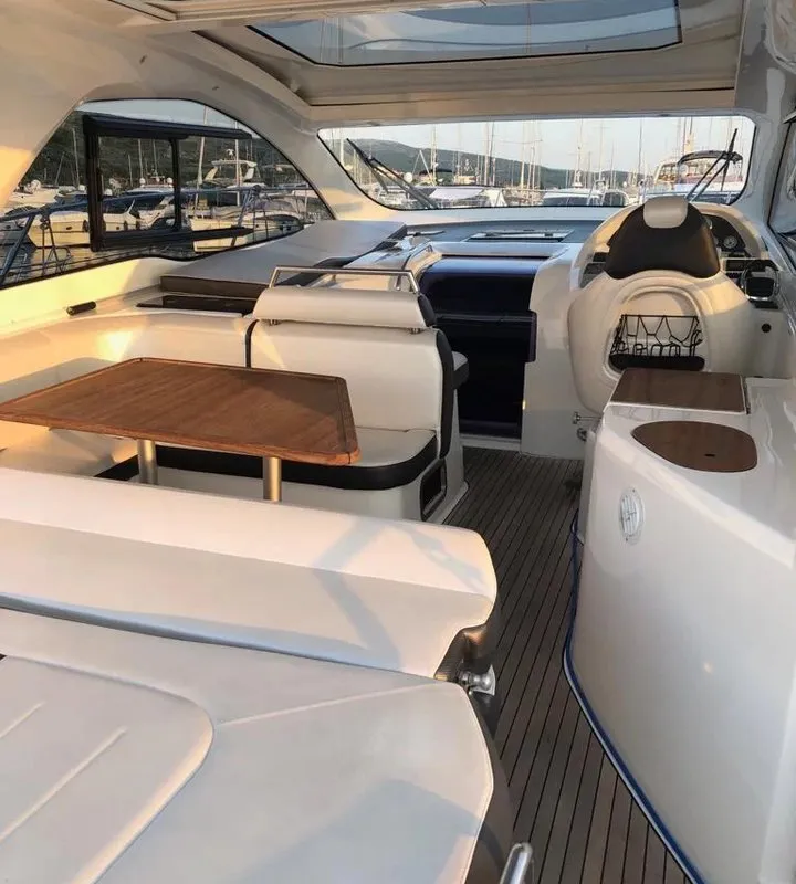 Girica, a Bavaria Sport 39 HT motorboat at Punat, Croatia