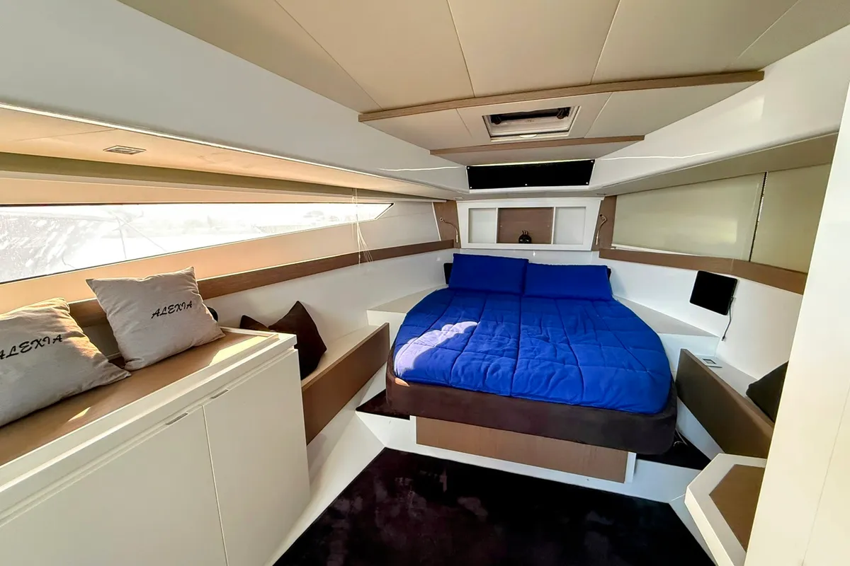Cabin on Alexia, a Fiart Seawalker 43 motor yacht at Općina Sukošan, Croatia