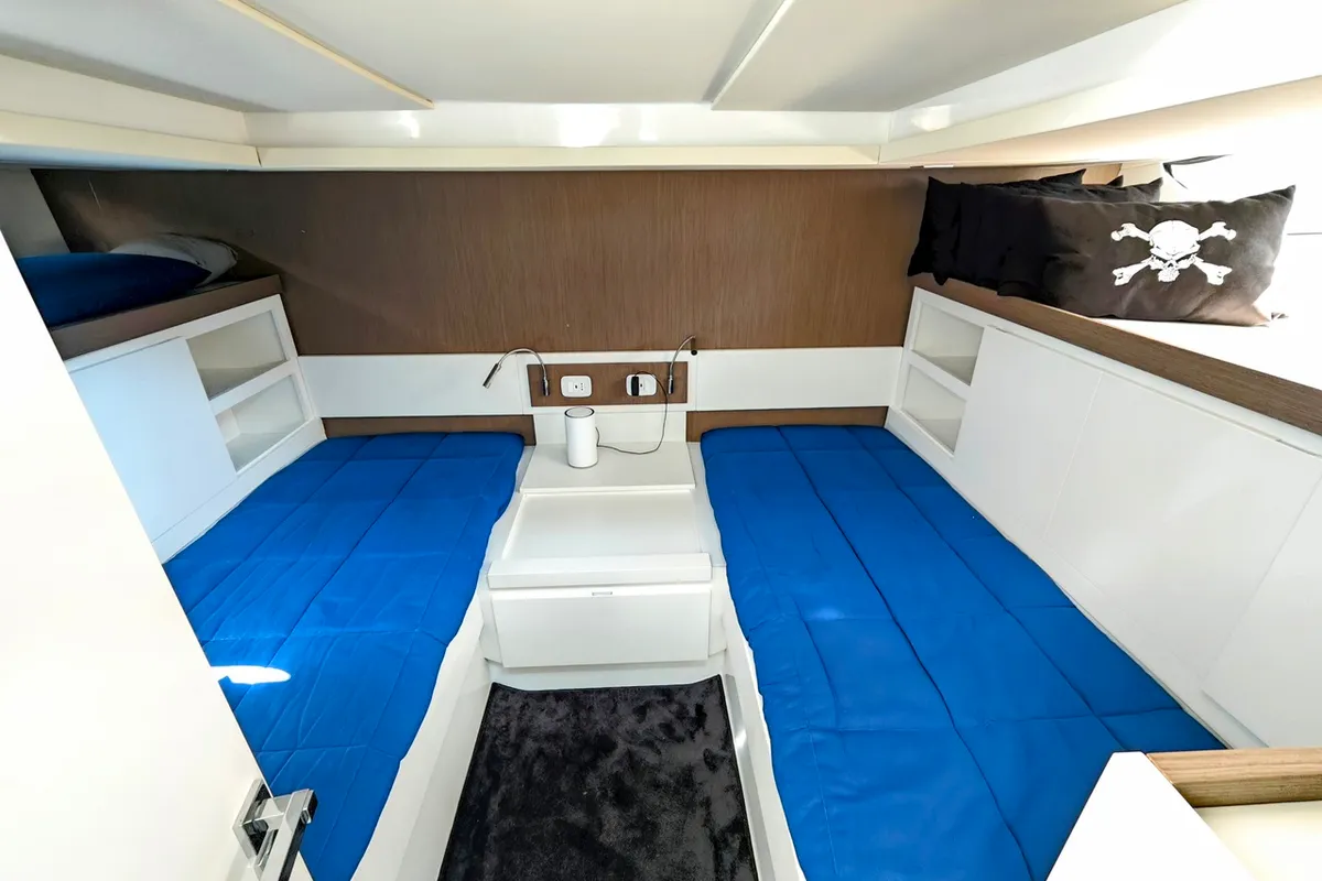 Cabin on Alexia, a Fiart Seawalker 43 motor yacht at Općina Sukošan, Croatia
