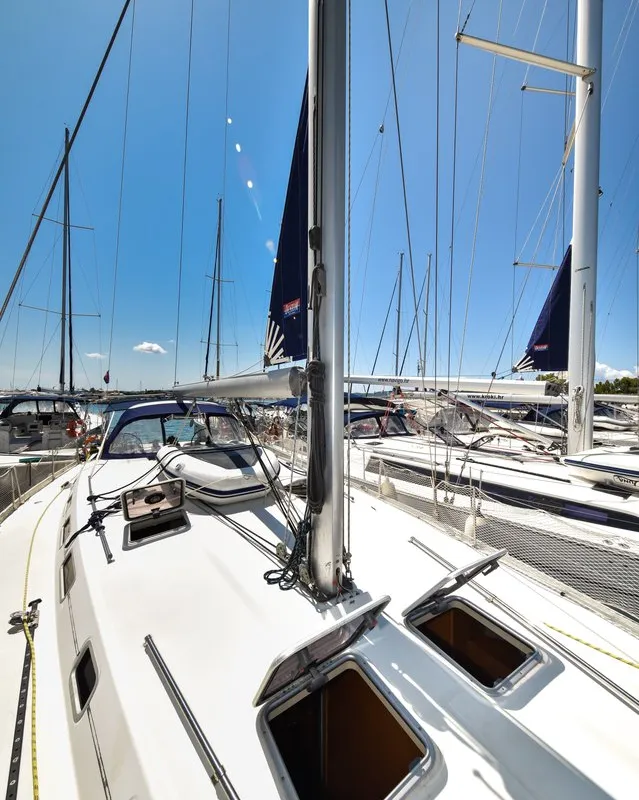 Deck of Papalina, a Beneteau Cyclades 50.5 sailboat at Općina Sukošan, Croatia
