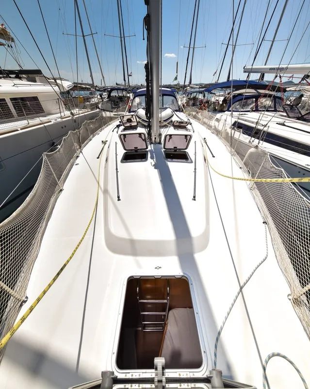 Deck of Papalina, a Beneteau Cyclades 50.5 sailboat at Općina Sukošan, Croatia