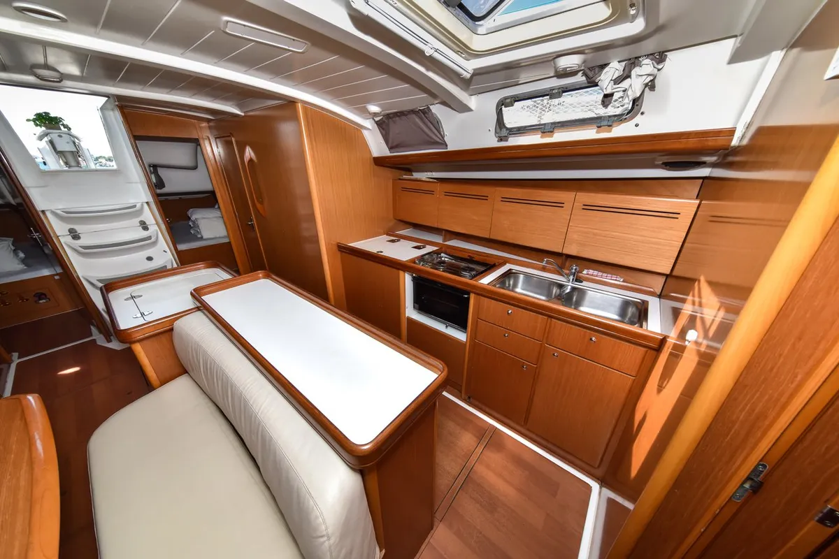 Galley of Papalina, a Beneteau Cyclades 50.5 sailboat at Općina Sukošan, Croatia