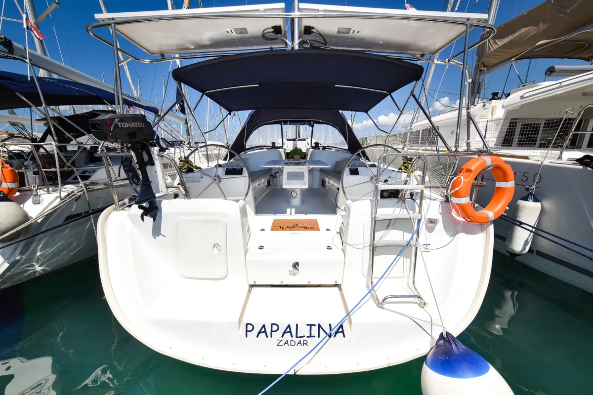 Exterior view of Papalina, a Beneteau Cyclades 50.5 sailboat at Općina Sukošan, Croatia