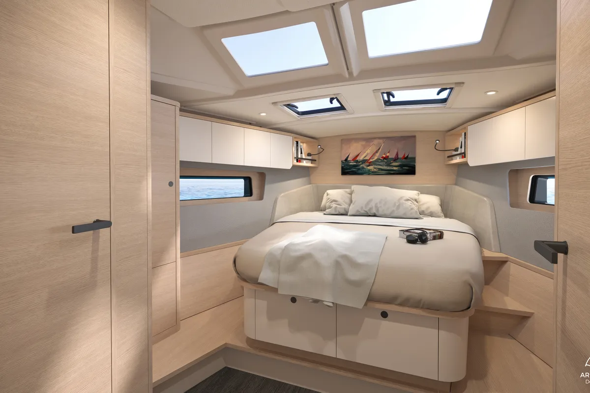 Cabin on Sunsail 44.4 Premium, a Dufour 44 sailboat at Općina Marina, Croatia