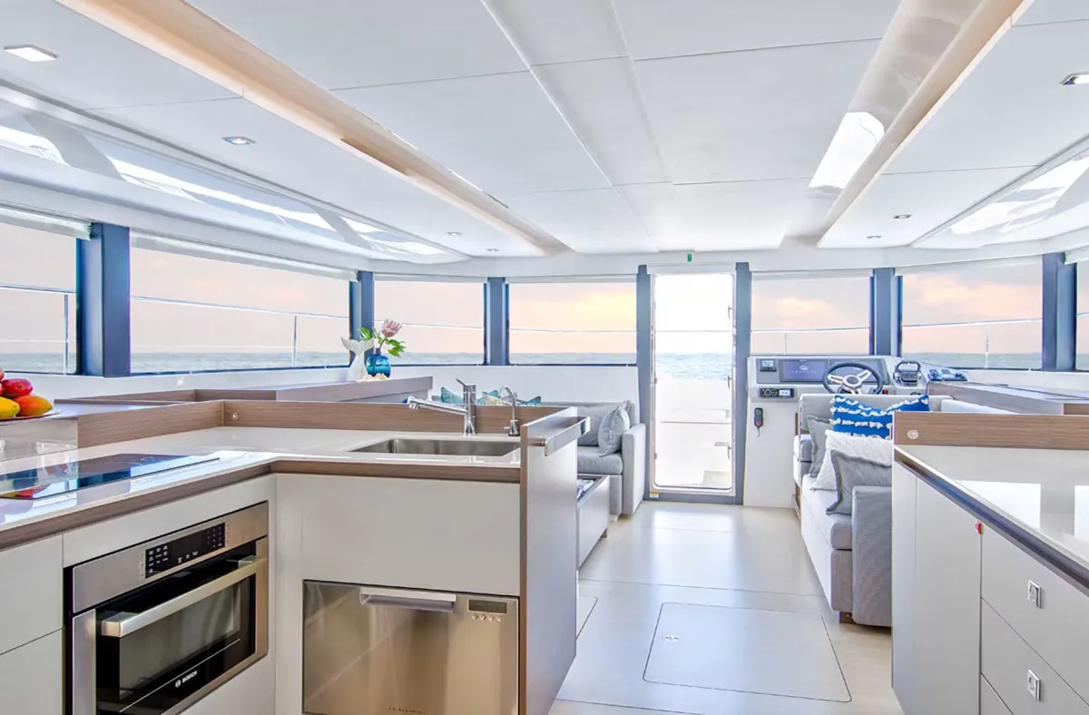 Sora, a Leopard 46PC catamaran at Fethiye, Turkey