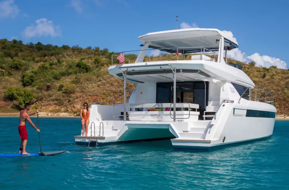 Sora, a Leopard 46PC catamaran at Fethiye, Turkey