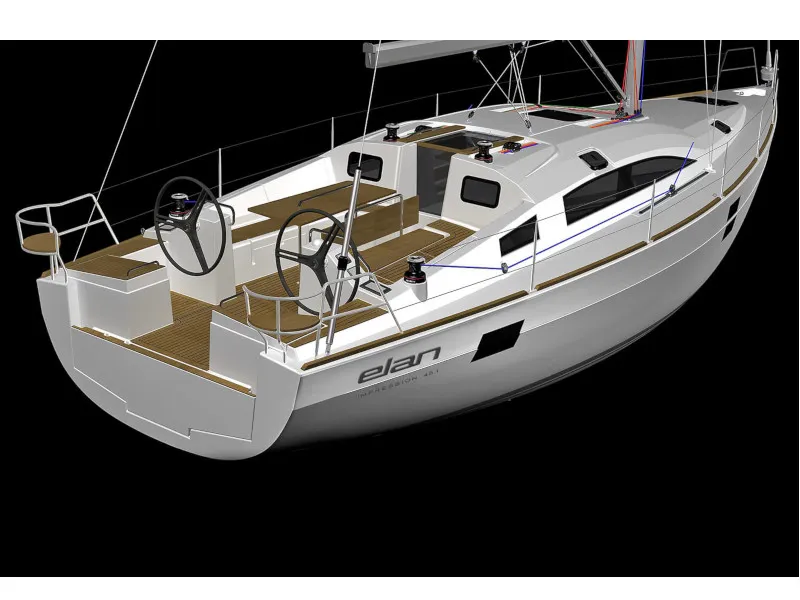 Cockpit of JOLA - GENERATOR + AC, a Elan Impression 45.1 sailboat at Zadar, Croatia
