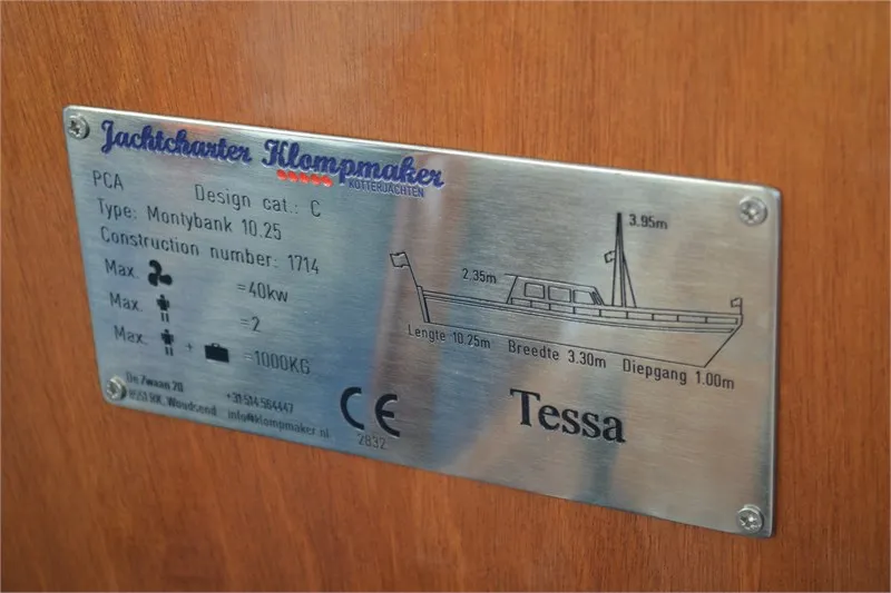 Tessa, a De Drait Monty Bank Trawler 9.5 motorboat at Woudsend, Netherlands