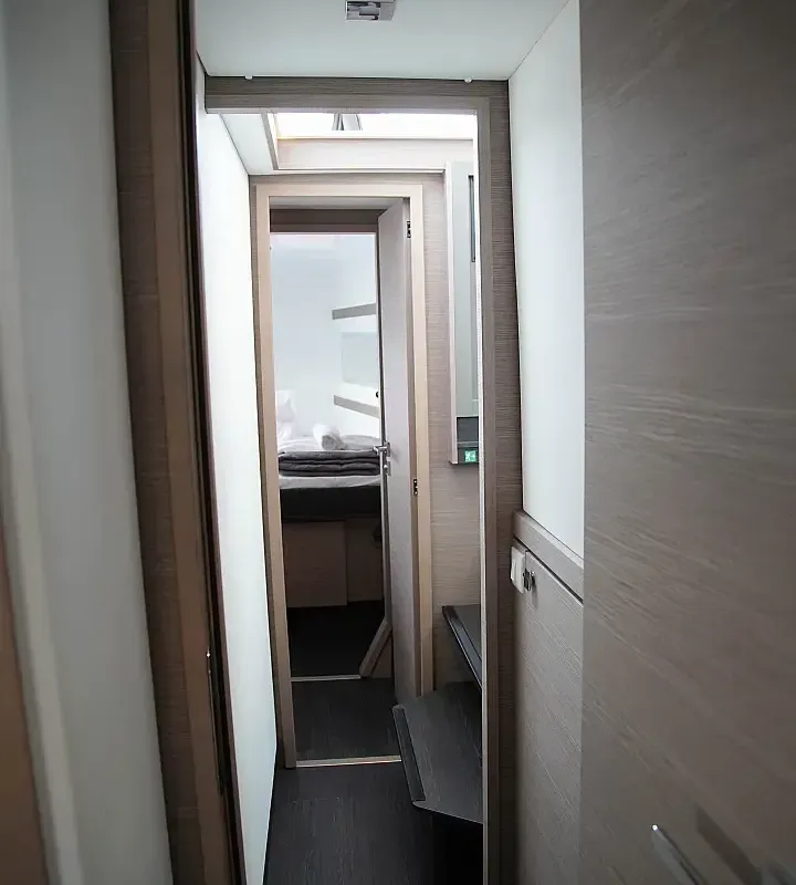 Head on Anasa, a Fountaine Pajot Isla 40 catamaran at Lefkada, Greece