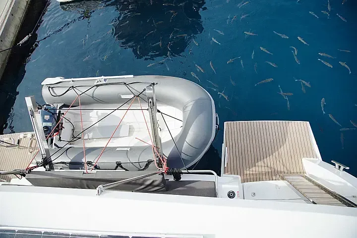 Anasa, a Fountaine Pajot Isla 40 catamaran at Lefkada, Greece