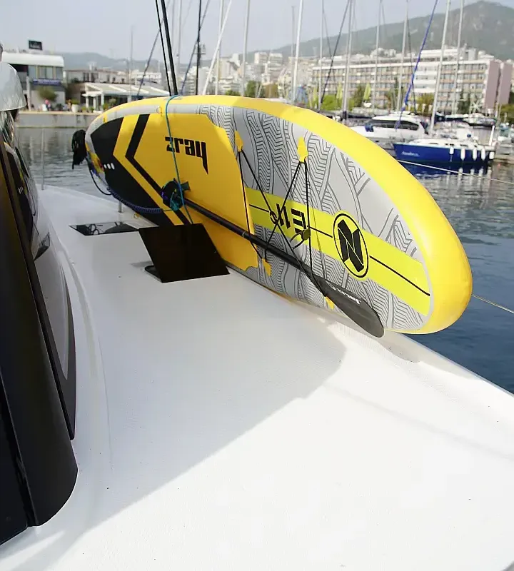 Anasa, a Fountaine Pajot Isla 40 catamaran at Lefkada, Greece