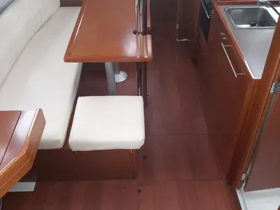 Salon of Beghe, a Beneteau Oceanis 35.1 sailboat at Cannigione, Italy