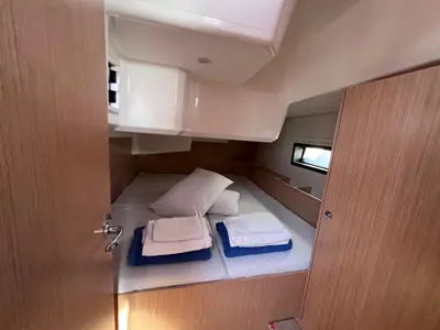 Cabin on Koukan Maru, a Bavaria C42 sailboat at Loutraki, Greece
