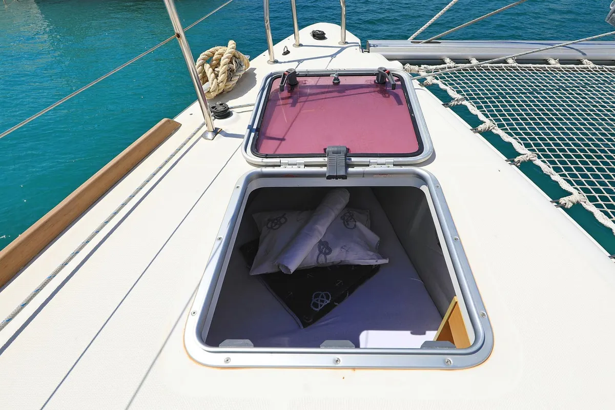 Pagomo nayan, a Lagoon 400 catamaran at Grad Trogir, Croatia
