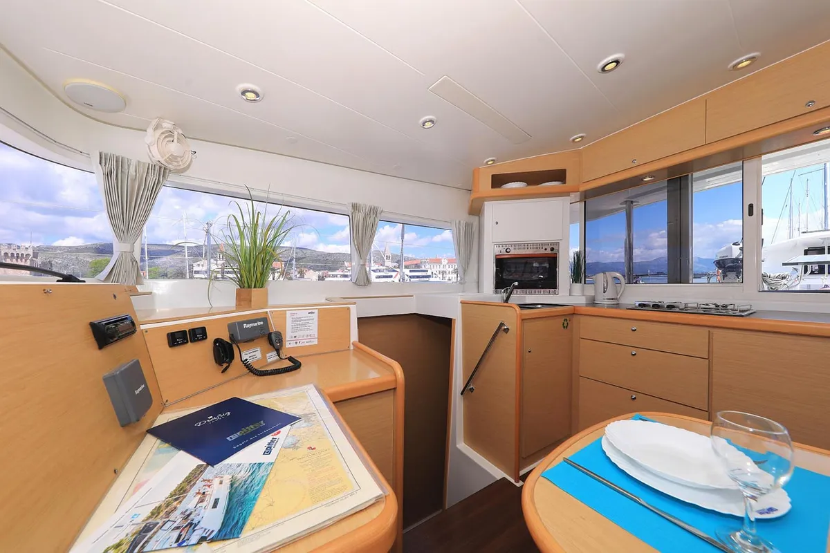 Pagomo nayan, a Lagoon 400 catamaran at Grad Trogir, Croatia