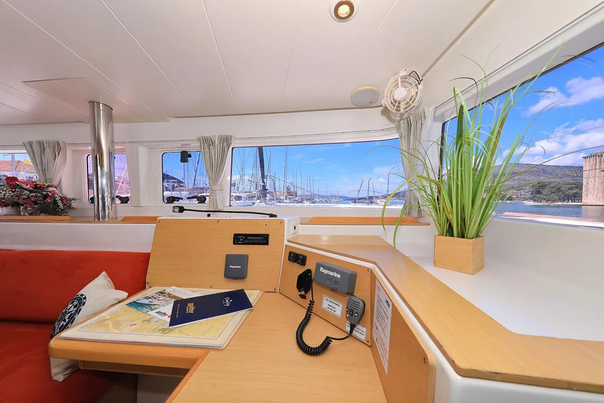 Pagomo nayan, a Lagoon 400 catamaran at Grad Trogir, Croatia