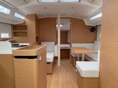 Salon of Mare, a Jeanneau Sun Odyssey 410 sailboat at Općina Rogoznica, Croatia