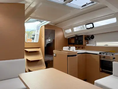 Galley of Mare, a Jeanneau Sun Odyssey 410 sailboat at Općina Rogoznica, Croatia