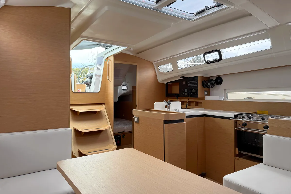 Galley of Mare, a Jeanneau Sun Odyssey 410 sailboat at Općina Rogoznica, Croatia