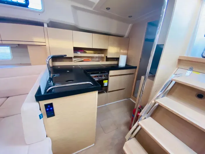 Galley of Rogira, a Hanse 458 sailboat at Volos, Greece