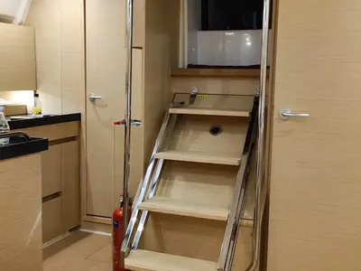 Galley of Rogira, a Hanse 458 sailboat at Volos, Greece