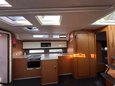 Galley of Ismini, a Dufour 41 sailboat at Kos, Greece