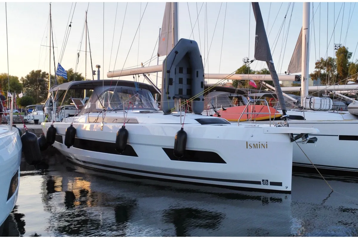 Exterior view of Ismini, a Dufour 41 sailboat at Kos, Greece