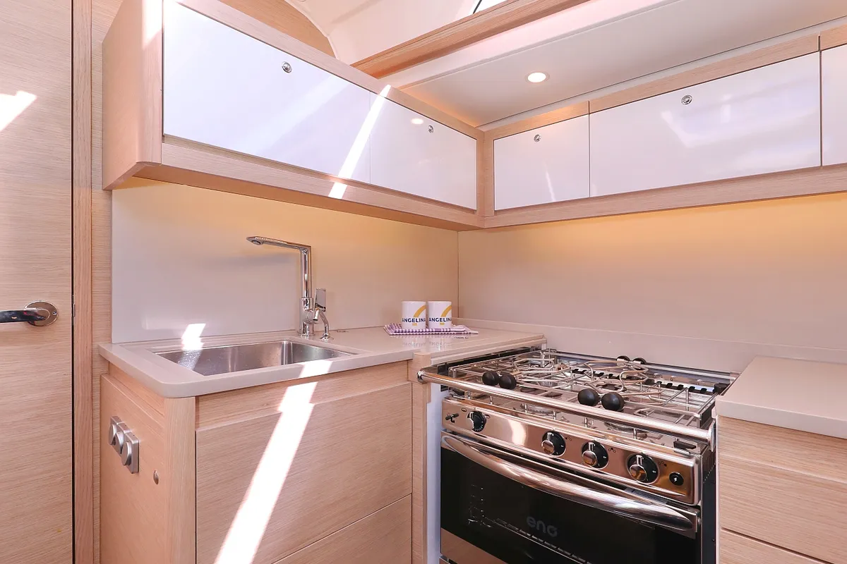 Galley of Sea Breeze, a Dufour 470 sailboat at Grad Vodice, Croatia
