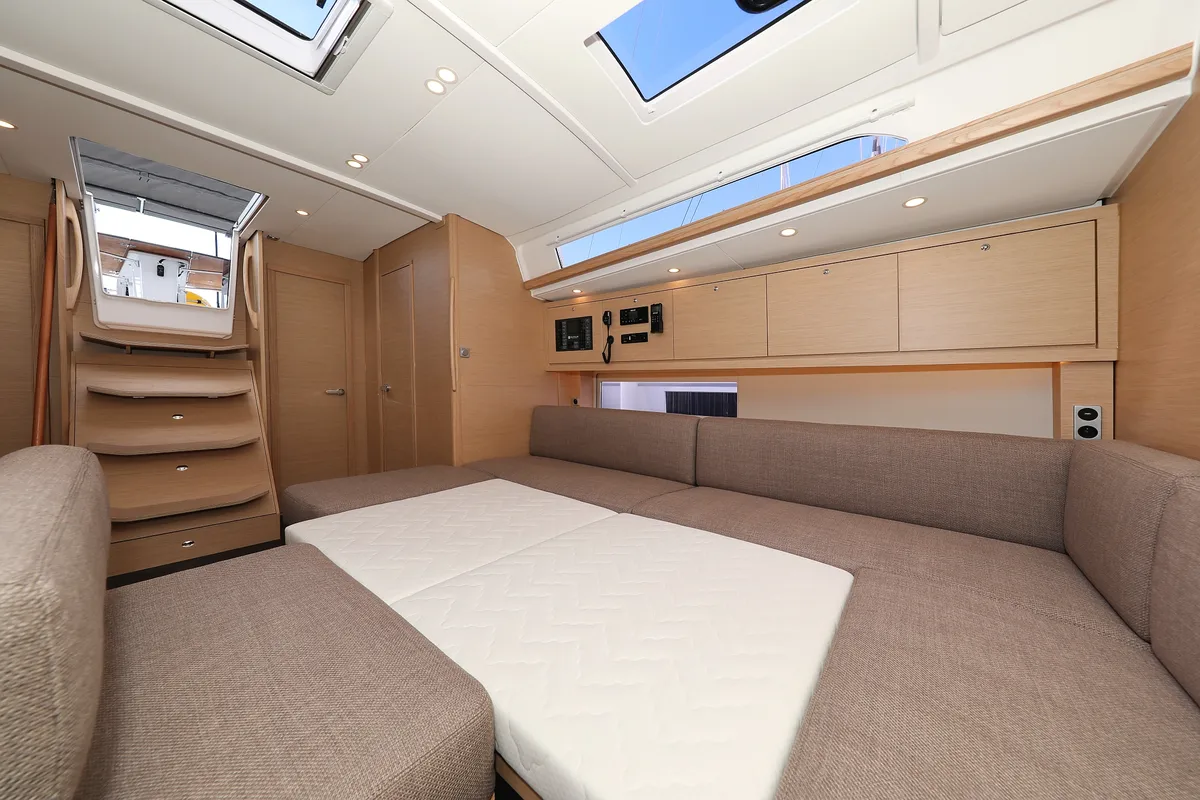 Salon of Sea Breeze, a Dufour 470 sailboat at Grad Vodice, Croatia