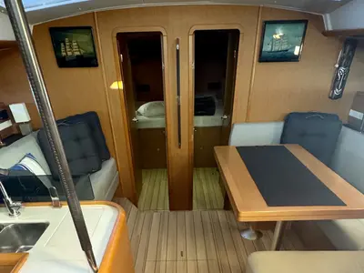 Salon of Premium, a Jeanneau 53 sailboat at Dubrovnik, Croatia