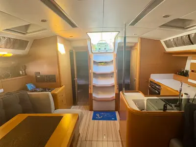 Galley of Premium, a Jeanneau 53 sailboat at Dubrovnik, Croatia
