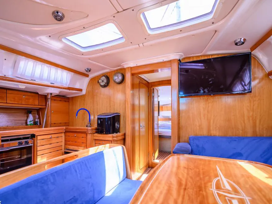 Salon of Fox, a Bavaria 46 Cruiser sailboat at Pallini Municipal Unit, Greece