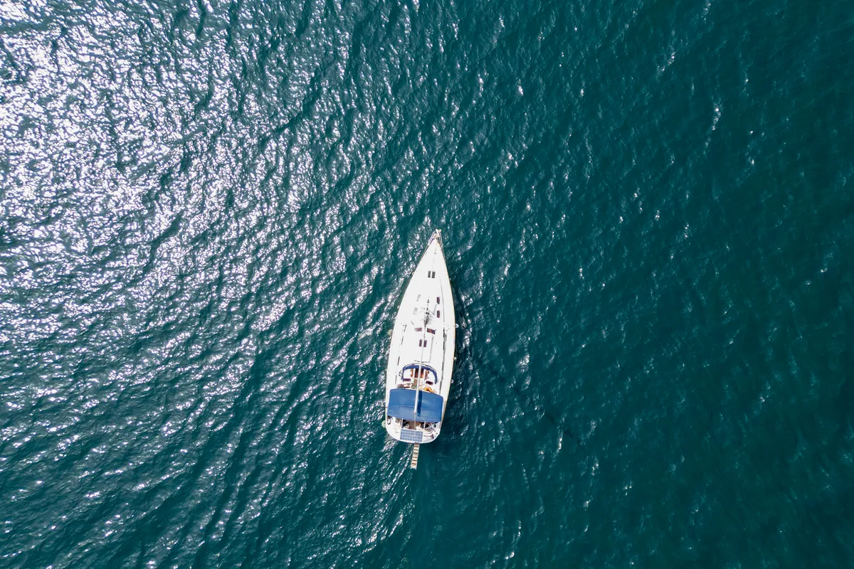 Exterior view of Fox, a Bavaria 46 Cruiser sailboat at Pallini Municipal Unit, Greece