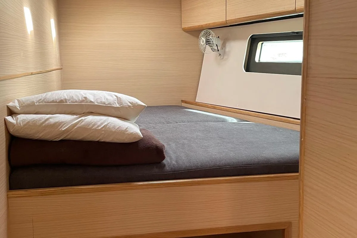 Cabin on Six on the Sea, a D&D Kufner 54 sailboat at Salerno, Italy