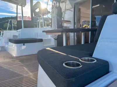 Deck of Bunga Bunga, a Lagoon 43 catamaran at Seget Donji, Croatia