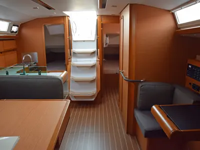 Salon of Beaujolais, a Jeanneau Sun Odyssey 449 sailboat at Seget Donji, Croatia