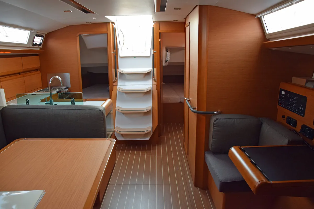 Salon of Beaujolais, a Jeanneau Sun Odyssey 449 sailboat at Seget Donji, Croatia