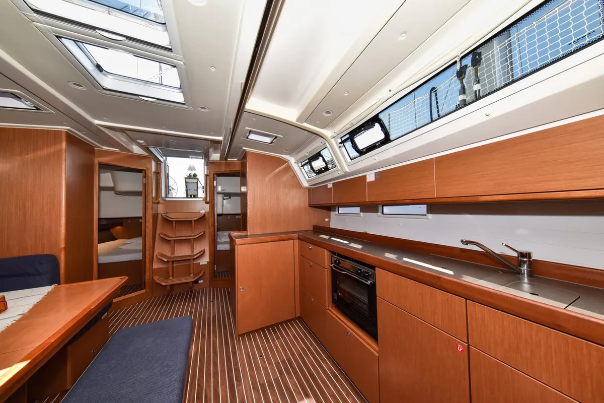 Galley of Paola, a Bavaria Cruiser 46 sailboat at Općina Sukošan, Croatia