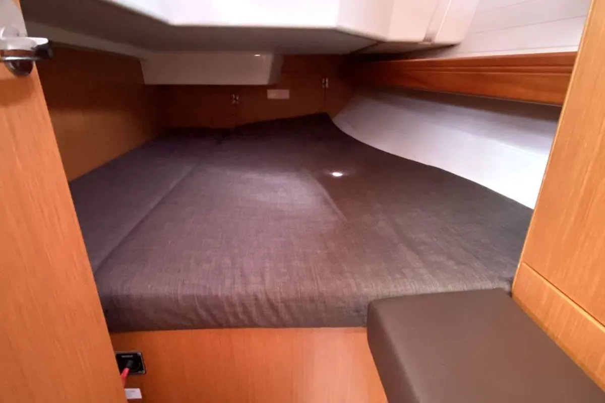 Cabin on Loop, a Bavaria Cruiser 34 sailboat at Flensburg, Germany