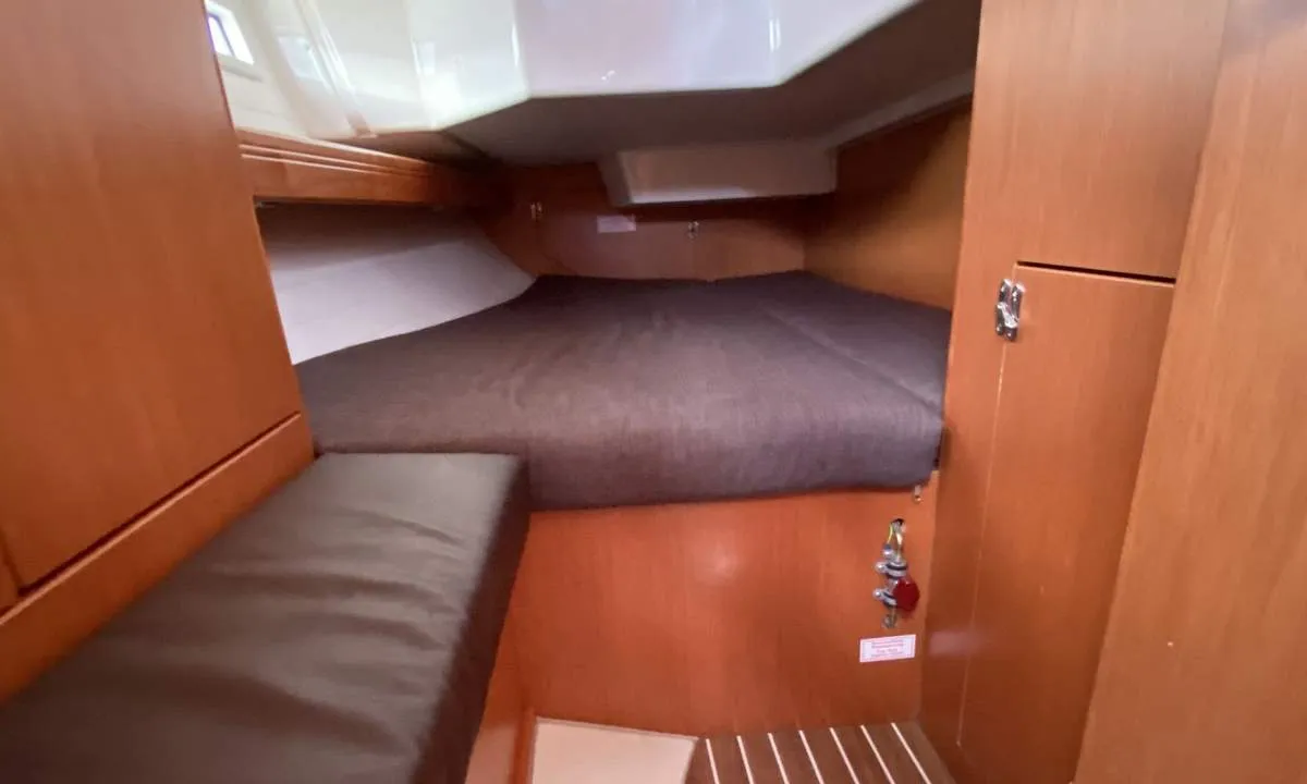 Cabin on Loop, a Bavaria Cruiser 34 sailboat at Flensburg, Germany