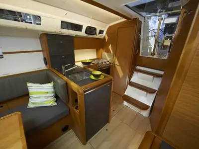 Galley of Nala, a Jeanneau Sun Odyssey 349 sailboat at Neo Klima, Greece