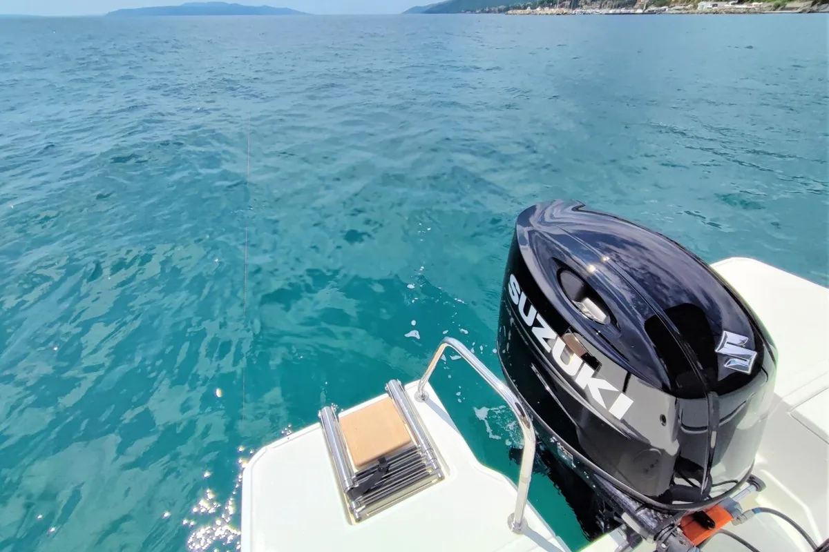SUNNY DAY, a Jeanneau Merry Fisher 695 motorboat at Grad Opatija, Croatia