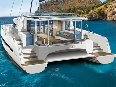 Sea Breeze, a Bali 5.4 catamaran at Parham Town, British Virgin Islands