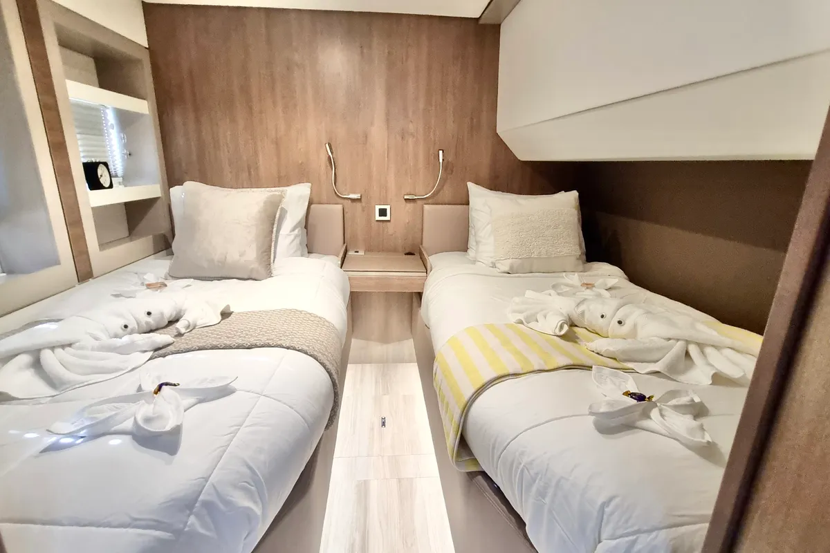 Cabin on Sea Breeze, a Bali 5.4 catamaran at Parham Town, British Virgin Islands