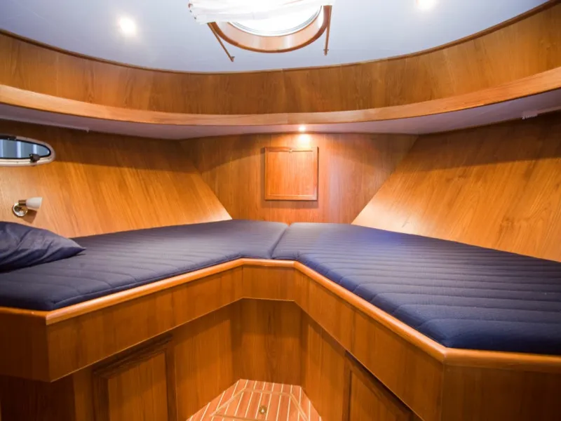 Cabin on De Drait DeLuxe 42, a motorboat at Drachten, Netherlands