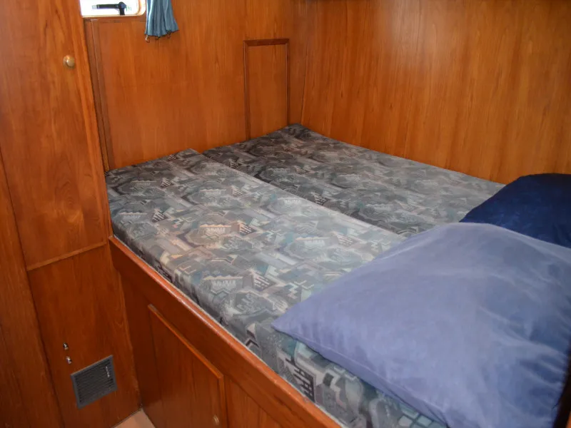Cabin on De Drait Renal 50, a motorboat at Drachten, Netherlands